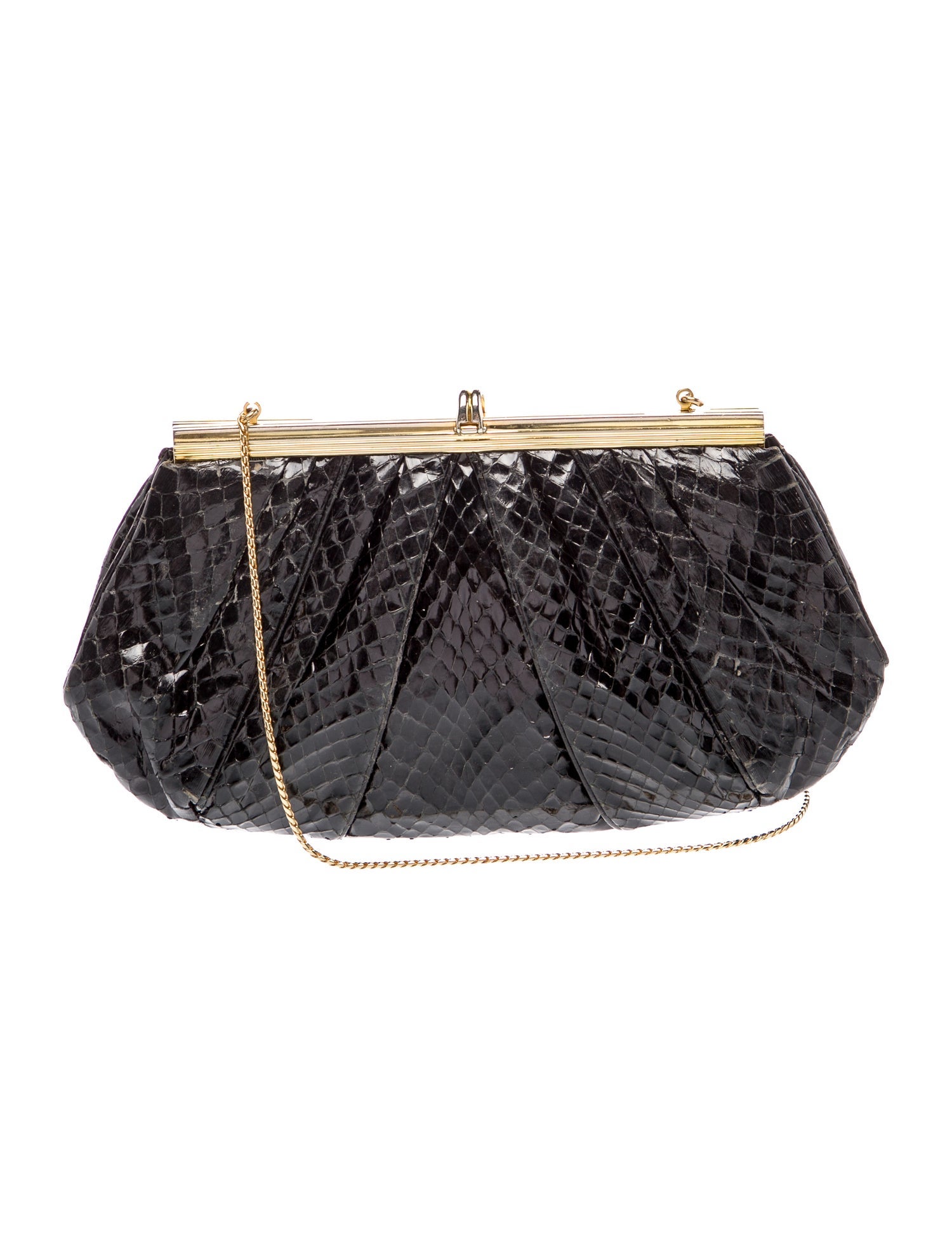 Judith Leiber Snakeskin Shoulder Bag